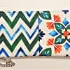 Woman pochette made with high quality fabrics with prints of the classic majolica of the Amalfi Coast