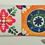 Women's clutch bag with the colors and majolica of the Amalfi coast.