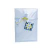 Coastal souvenir. Elegant gift box containing two of the excellences of the Amalfi coast: Handmade paper and Vietri ceramics.