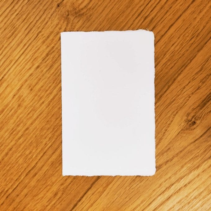 Invitation card format in Amalfi handmade paper. Size 13x8 cm. Color: Ivory