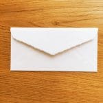 Amalfi handmade paper envelopes 11x22. Ivory color.