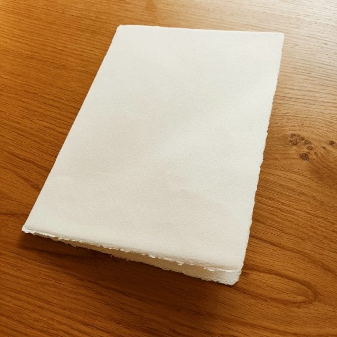 Wedding invitation a4 size folding. After folding you can have four different sides A5 size. Ivory color.