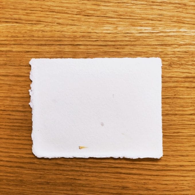 Card with flowers. Size 11 x 9 cm. Invitation card for reception with flowers in Amalfi bamboo paper. Size 11x9