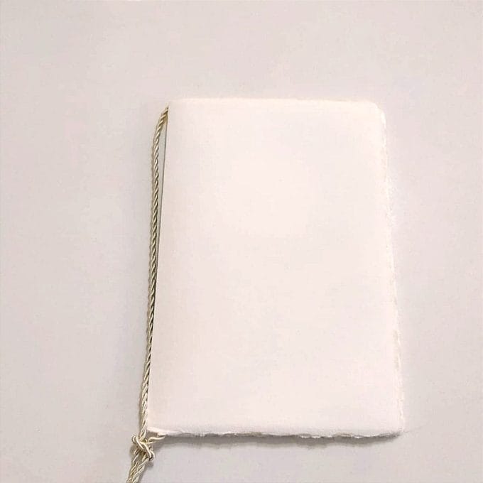 Wedding mass booklet, 15 x 21 cm. size in Amalfi handmade paper.