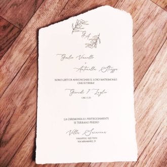 Model LR Amalfi paper invitations with graphics and printing by Lo Scrigno di Santa Chiara