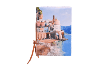 Personalized notebooks, made of Amalfi paper with 20 pages in ivory color hand-bound