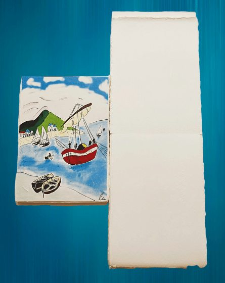 Sketchbook con carta per acquerello fatta a mano
