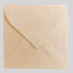 Square envelope in ivory pink Amalfi paper. Size 15x15