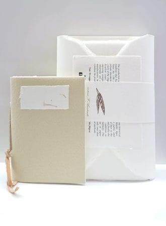 Amalfi paper gift box with matching cards and envelopes and an elegant hand-bound notebook