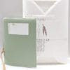 Gift box with Amalfi paper cards and envelopes plus an elegant notebook with green cover