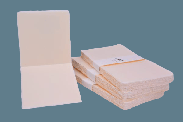 DB24_PARTECIPAZIONE PIEGHEVOLE QUADRATA AVORIO ROSATO- IVORY PINK FOLDED INVITATION 15X15