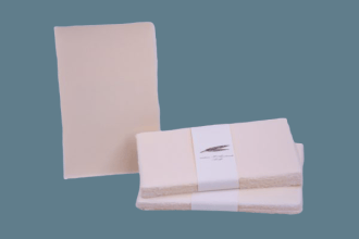 PLACEHOLDER IN IVORY PINK AMALFI PAPER, SIZE 13X8