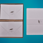 Box with Amalfi handmade paper wedding invitation.