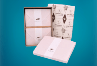 PINK AMALFI PAPER BOX WITH STRAW