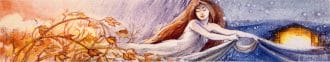 Bookmark in Amalfi paper with artistic illustrations by Luca Mancini.