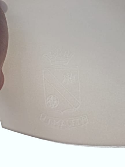 Filigrana Amalfi Esempio di filigrana su foglio A4 in carta di Amalfi