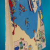 Sketchbook in carta cotone di Amalfi da acquerello con copertina raffigurante il villaggio dei pescatori della città di Ischia