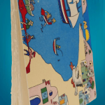 Amalfi cotton paper sketchbook with cover depicting the fishing village in the town of Ischia