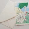 Cartolina in carta di Amalfi con immagine illustrata del panorama classico di Ravello.
