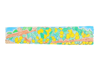 Amalfi paper Bookmark with watercolor drawings