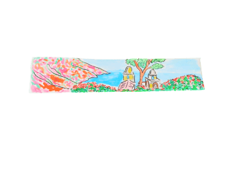 Bookmarks personalized with watercolor prints on Amalfi paper