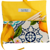 Open lemon pen holder Handmade cotton case with lemons fantasy
