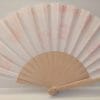Rose Rose colored hand marbled wedding fan.
