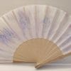 Violet Hand marbled wedding fan. Purple color.