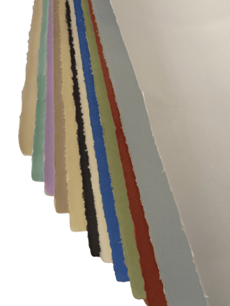 Colored Amalfi cotton paper for artistic use