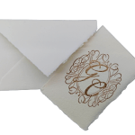 Amalfi paper wedding placeholder personalized with initials