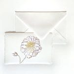 Placeholders for wedding with flowers made of Amalfi handmade paper.