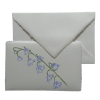 Amalfi paper place cards Placeholder and envelope in Amalfi paper with handmade print with flower