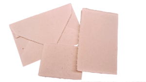 partecipazioni matrimonio in carta di Amalfi colore rosa con paglia
