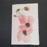 Amalfi paper floral cards with watercolor decoration made by Lo Scrigno di Santa Chiara.