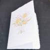 Folding card in Amalfi paper with watercolor decoration of a yellow bouquet