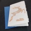 Folding Christmas card with relief decoration handmade by Lo Scrigno di Santa Chiara