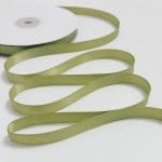 Green double satin ribbon for closing and sealing Amalfi paper wedding invitations