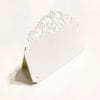 Place marker in Amalfi paper with baroque style fretwork. Ivory color