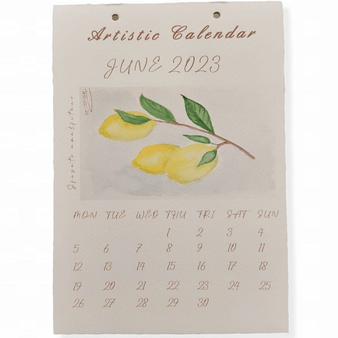 Illustrazione del calendario per il mese di Giugno