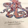 La tote bag in cotone 100% biologico con il decoro del polpo realizzato dalla bottega de Lo Scrigno di Santa Chiara