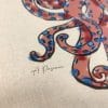 La tote bag in cotone 100% biologico con il decoro del polpo realizzato dalla bottega de Lo Scrigno di Santa Chiara