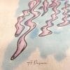 Detail of the artist's signature featured on the tote bag "The Medusa"