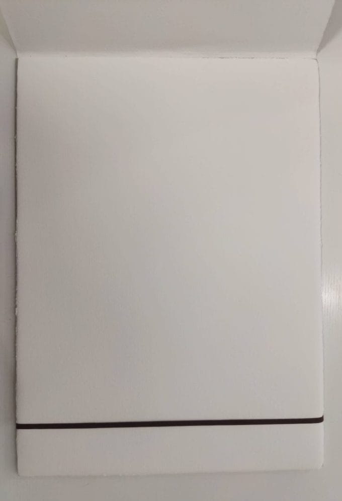 Interno album per acquerello con bordi intonsi ed elastico