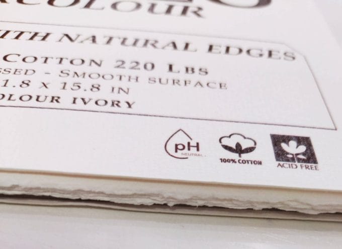 Dettaglio specifiche tecniche album acquerello