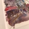 Detail of artist's signature and texture of Amalfi paper