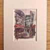 Watercolor on Amalfi paper by contemporary artist AoPo in 20x30 cm passepartout.